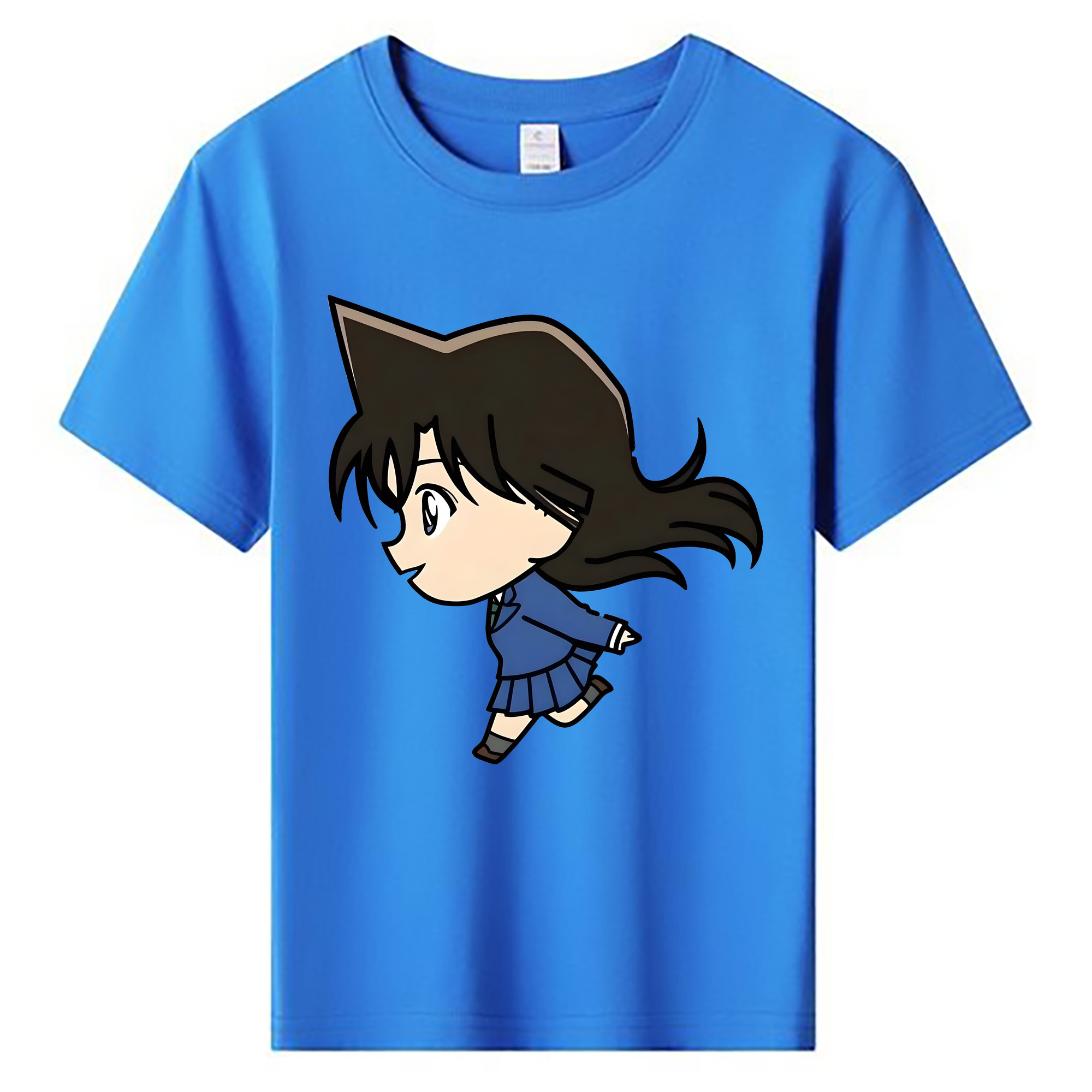 （画像用） 名探偵コナン 毛利 蘭 もうり らん、モーリ ラン Detective Conan Rachel Moore 綿100％キッズTシャツ（フロントプリント）